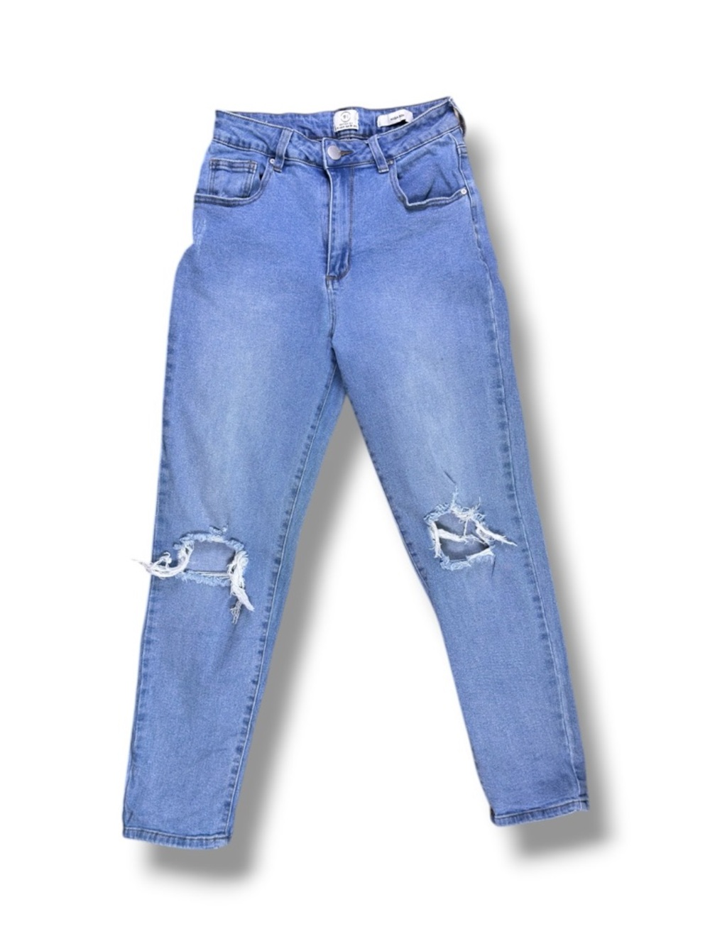 Cotton On High 90s Distressed Mom Jeans Light Wash High Rise Women’s 6